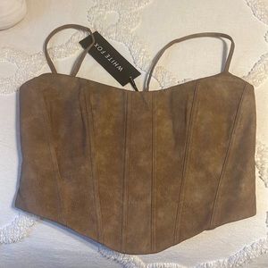 White fox corset top brand new never worn